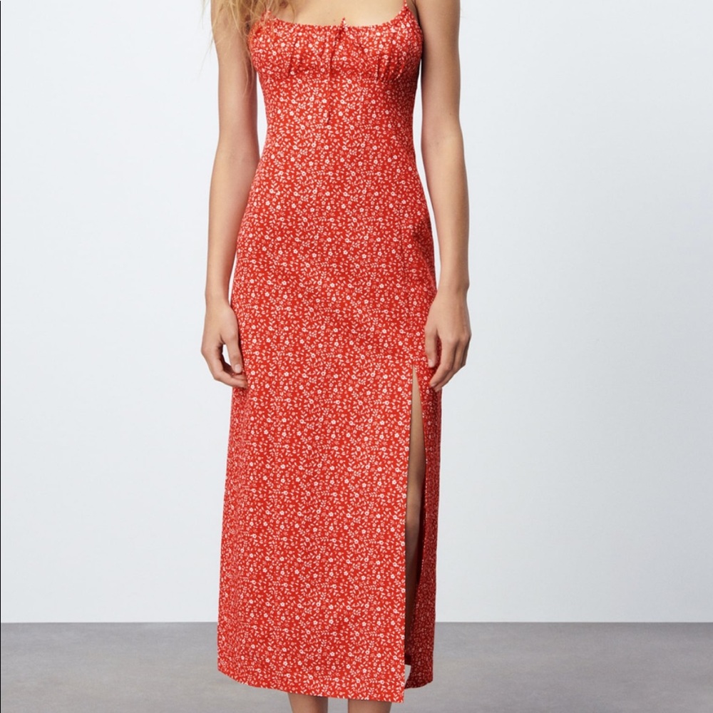 Zara Floral Print Dress NWT